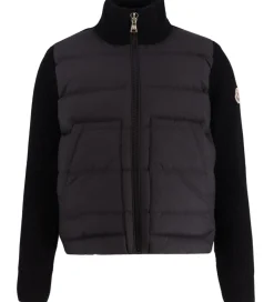 Moncler Cardigan - Uld/Dun - Sort