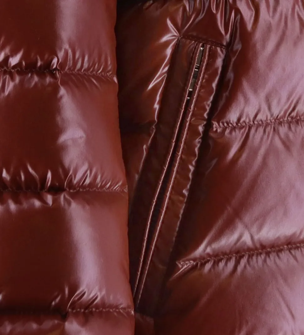 Moncler Dunjakke - Maya - Mørkerød