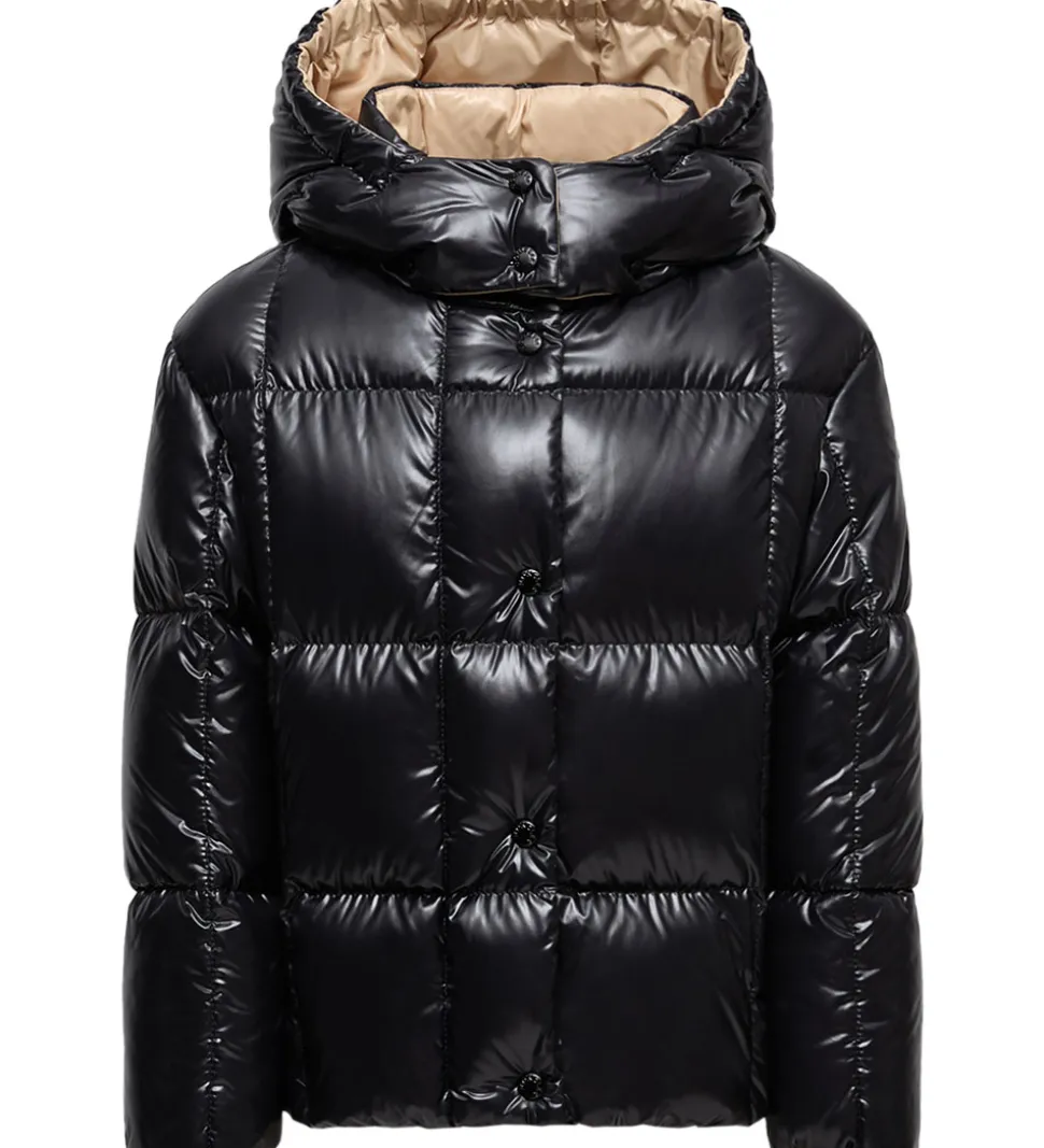 Moncler Dunjakke - Parana - Charcoal m. Beige