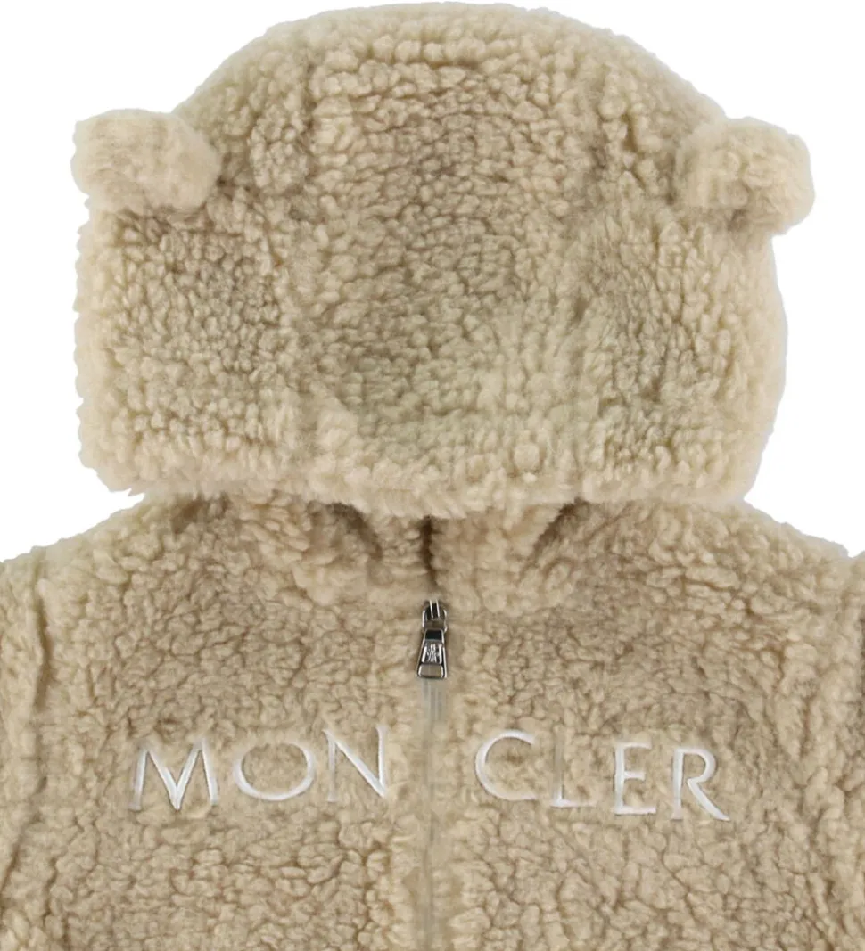 Moncler Sæt - Fleecejakke/Leggings - Brun/Hvid