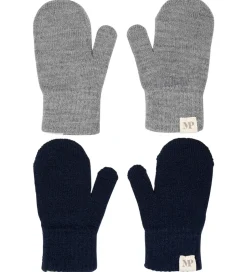 MP Luffer - Comfy - Uld - 2-pak - Mix Lysegråmeleret/Peacoat Blu