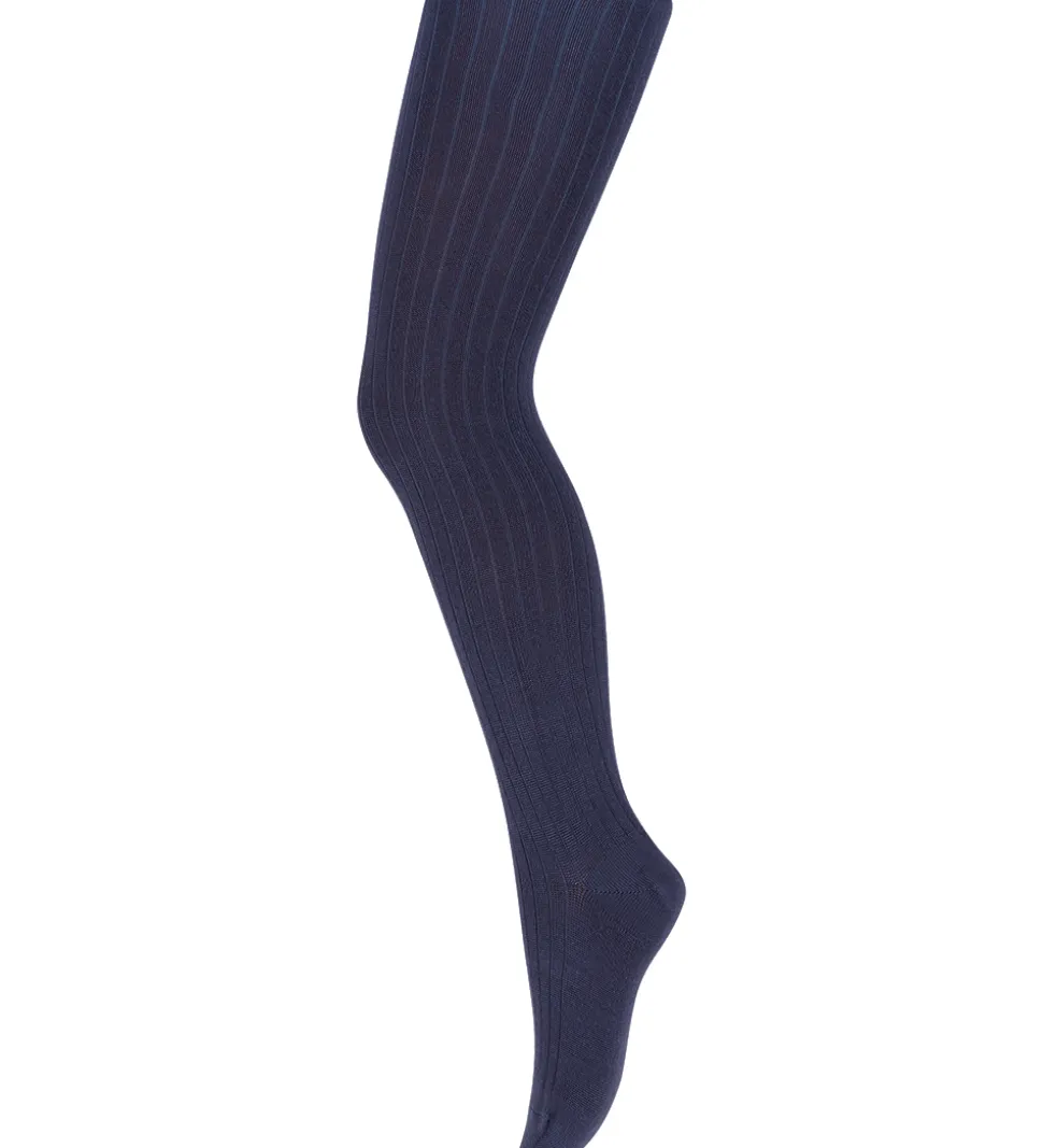 MP Strømpebukser - Bambus/Uld - Rib - Lenox - Navy