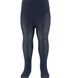 MP Strømpebukser - Uld - Rib - Navy