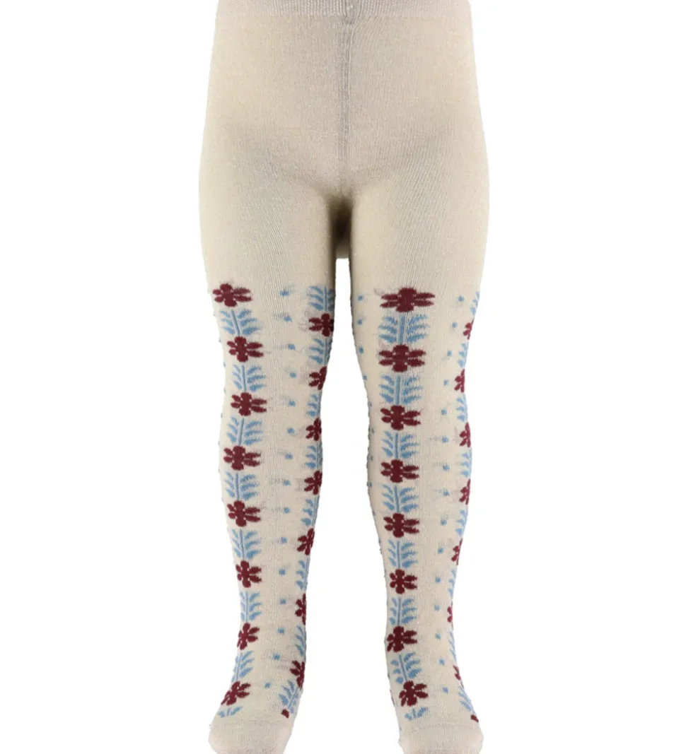 MP Strømpebukser - Uldblanding - Lucy Glitter - Cream