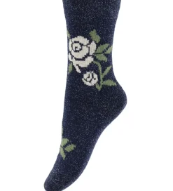 MP Strømper - Uld - Rosa - Glitter - Navy