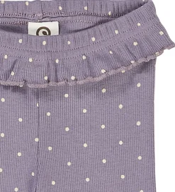 Müsli Leggings - Rib - Dot - Lilac Fog/Oak