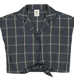 Müsli Skjorte - Check Crop - Night Blue/Cashmere