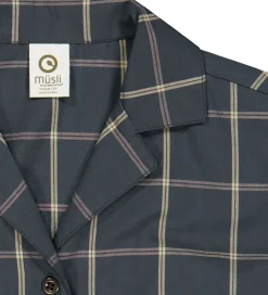 Müsli Skjorte - Check Crop - Night Blue/Cashmere