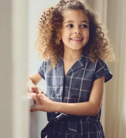 Müsli Skjorte - Check Crop - Night Blue/Cashmere