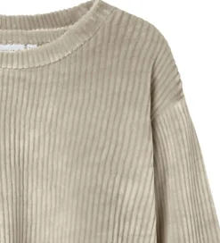 Name It Bluse - Fløjlsvelour - NkfVeloa - Velvet - Cement