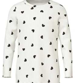 Name It Bluse - Glitter - NmfVemma - Cloud Dancer/Tiny Heart