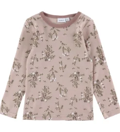 Name It Bluse - Uld - NmfWillow - Shadow Gray/Long flowers