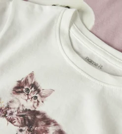 Name It Bluser - 2-pak - NmfVotea - Cloud Dancer/Keepsake Lilac