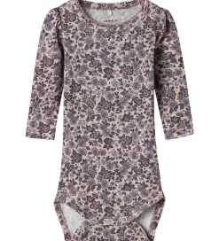 Name It Body l/æ - NbfOalia - Burnished Lilac m. Blomster