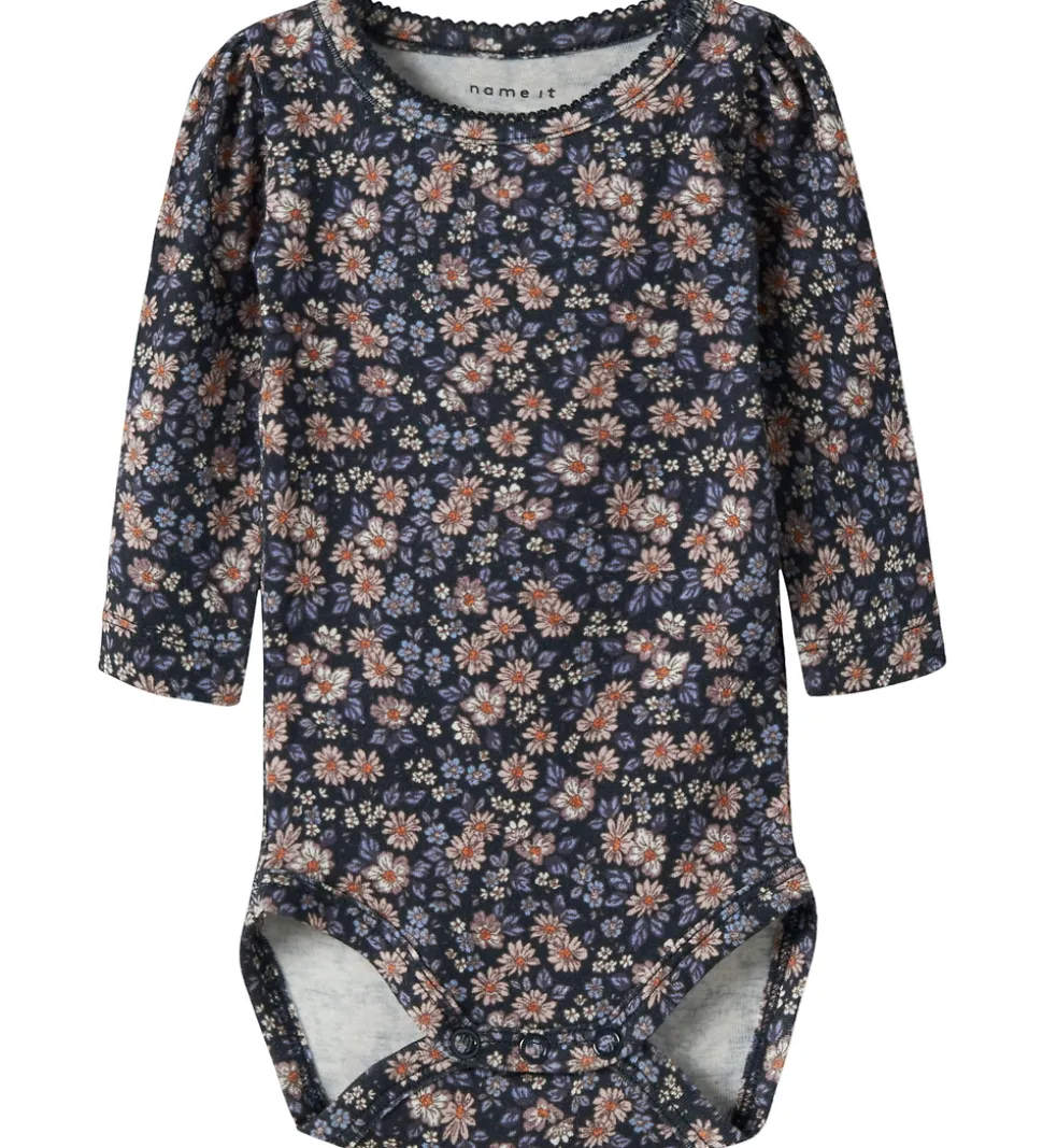 Name It Body l/æ - NbfOalia - Navy Blazer m. Blomster