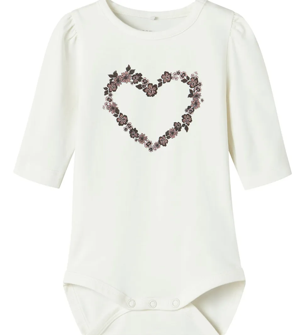 Name It Body l/æ - NbfOasa - Cloud Dancer m. Hjerte