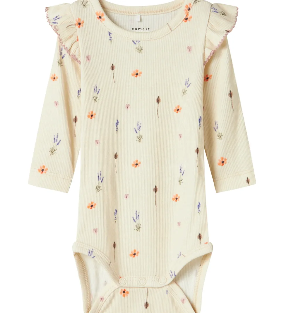 Name It Body l/æ - NbfOhio - Peyote Melange m. Blomster