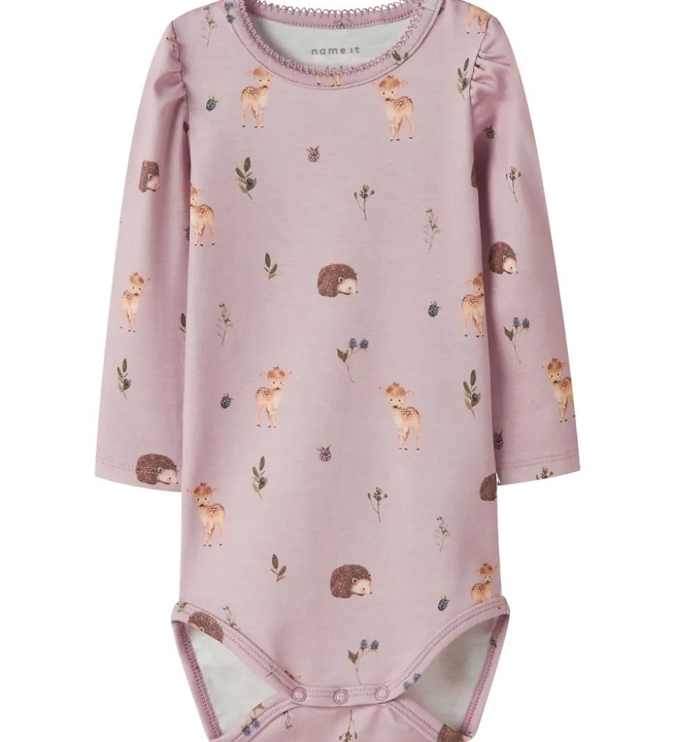 Name It Body l/æ - NbfOtia - Burnished Lilac m. Dyr