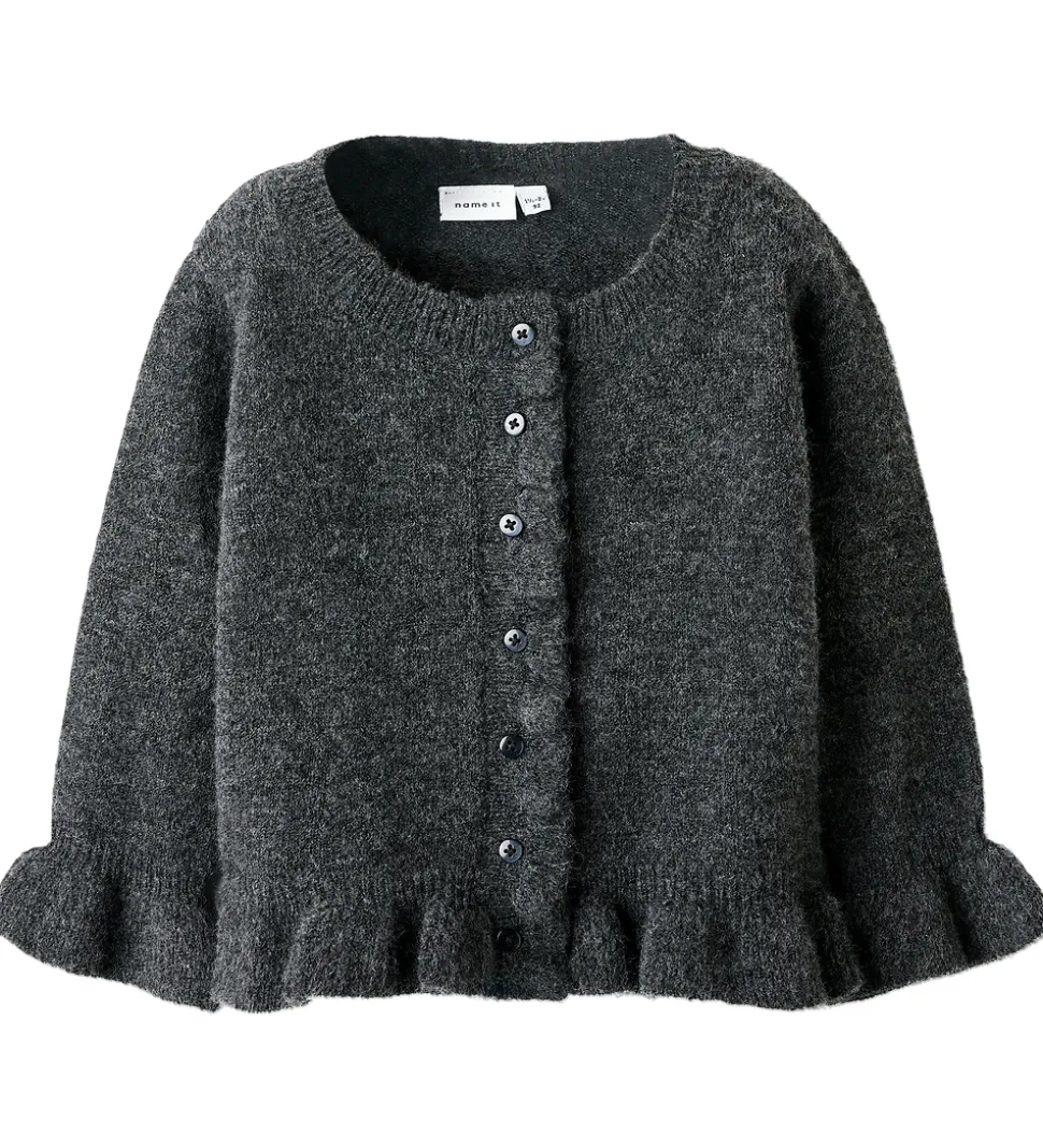 Name It Cardigan - Strik - NmfSupia - Mørkegråmeleret