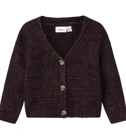 Name It Cardigan - Strik - NmfNetrille - Plum Perfect m. Hulmøns