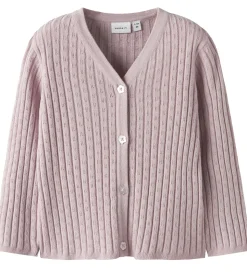 Name It Cardigan - Strik -NbfKind - Burnished Lilac