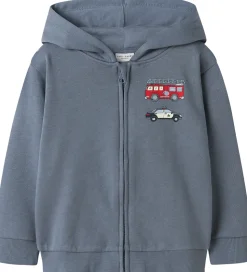 Name It Cardigan m. Hætte - NmmVoltinus - Flint Stone/Fire Truck