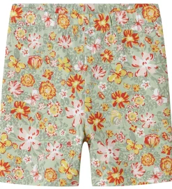 Name It Cykelshorts - NmfVayo - Aqua Gray m. Blomster