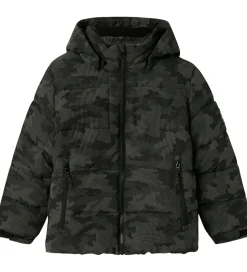 Name It Dynejakke - NkmMeter - Sort m. Refleksprint