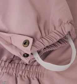 Name It Flyverdragt - NmfSnow10 - Woodrose m. Guldprikker/Flæser