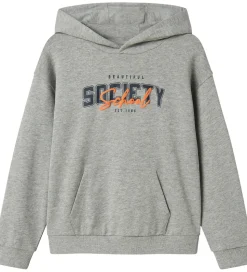 Name It Hættetrøje - NkmLucas - Grå Meleret