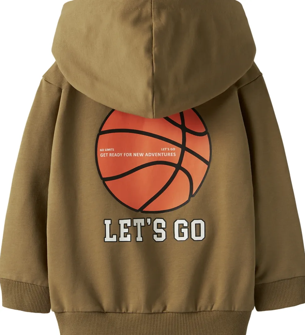 Name It Hættetrøje - NmmKelvin - Dull Gold m. Print