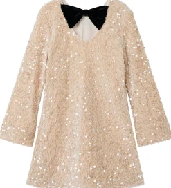 Name It Kjole - NkfRusitta - Jet Stream/Black Bow m. Palietter