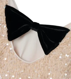 Name It Kjole - NkfRusitta - Jet Stream/Black Bow m. Palietter