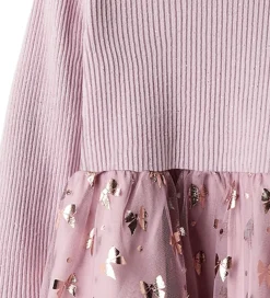 Name It Kjole - Rib/Tyl - NmfRosally - Keepsake Lilac m. Print