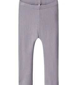 Name It Leggings - Rib - NbnKab - Lavender Gray