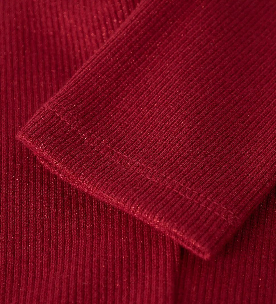 Name It Leggings - Rib - NmfSiclo - Jester Red m. Glimmer