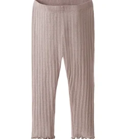 Name It Leggings - Uld/Silke - Rib - NbfWossa - Shadow Gray