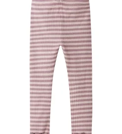 Name It Leggins - Rib - NmfVemma - Toadstool/Burnished Lilac