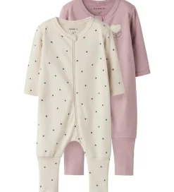 Name It Natdragt - 2-pak - Noos - NbfNightsuit - Summer Sand/W/D