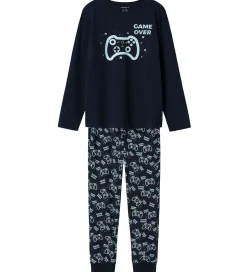 Name It Nattøj - 2-Delt - NkmNightset Game - Dark Sapphire m. Pr