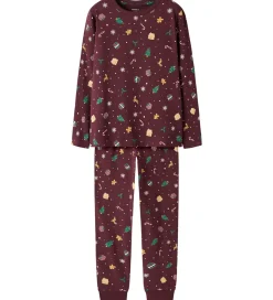 Name It Nattøj - NknVismas - Burgundy/Xmas AOP
