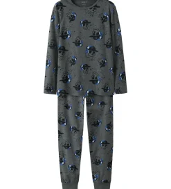 Name it Nattøj 2-delt - NkmNight - Mørkegråmeleret