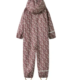 Name It Regndragt m. Fleece - NmfDry10 - Fig m. Blomster