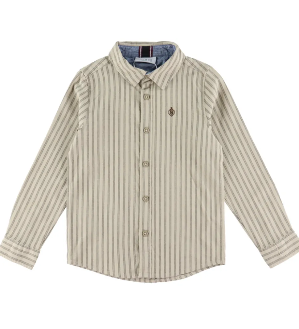 Name It Skjorte - NmmRekid - Island Fossil/Thin Stripe