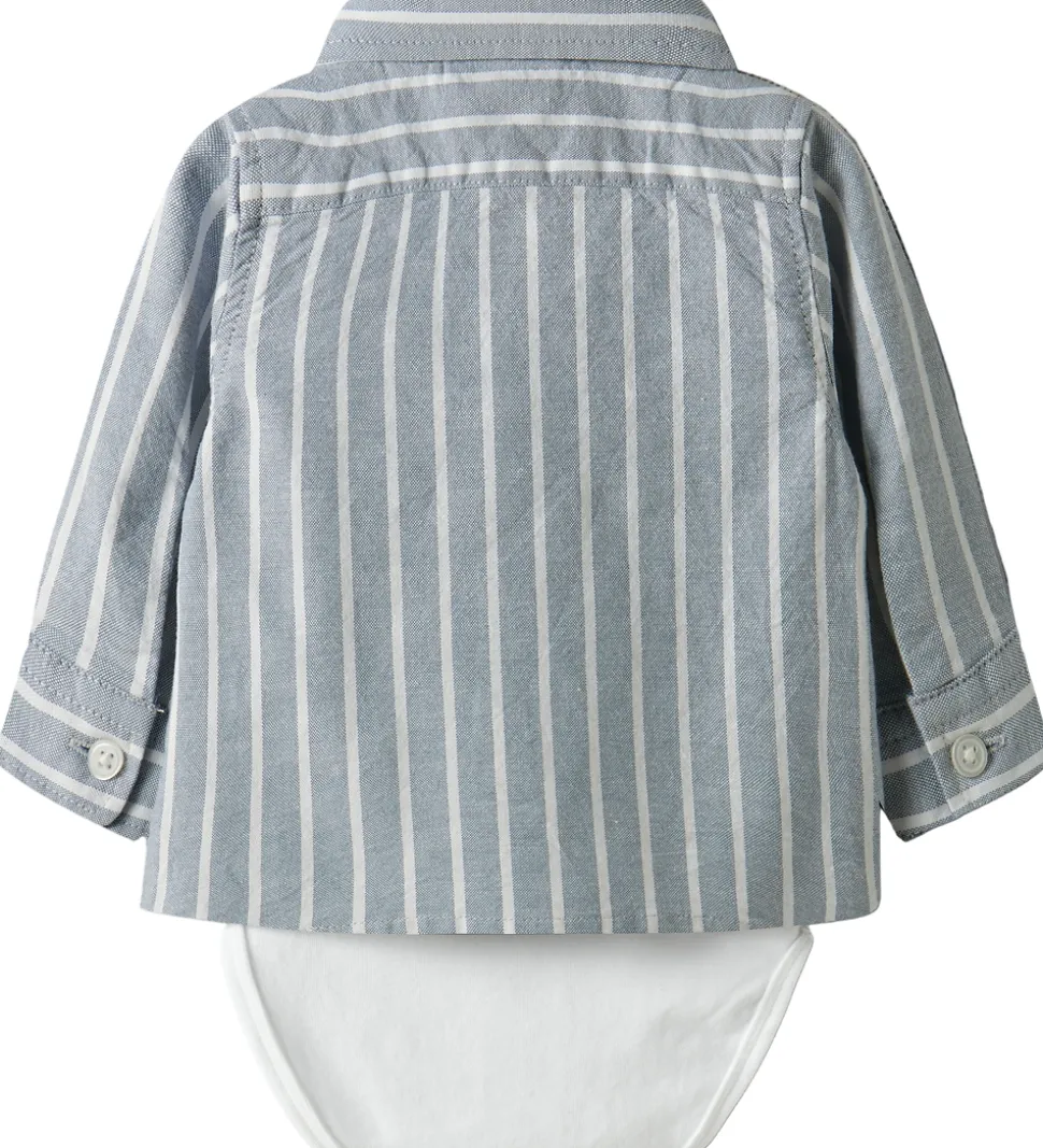 Name It Skjortebody l/æ - NbmRekid - Flint Stone/Thin Stripe - B