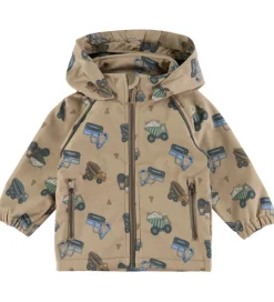 Name It Softshelljakke m. Fleece - NmmAlfa08 - Silver Mink/Truck