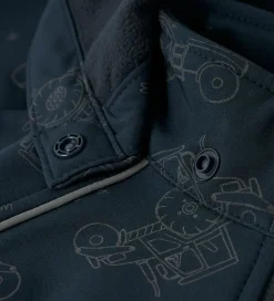 Name It Softshelljakke m. Fleece - NmmAlfa08 - Dark Sapphire m.