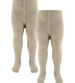 Name It Strømpebukser - Rib - Noos - NknPantyhose - 2-pak - Pure