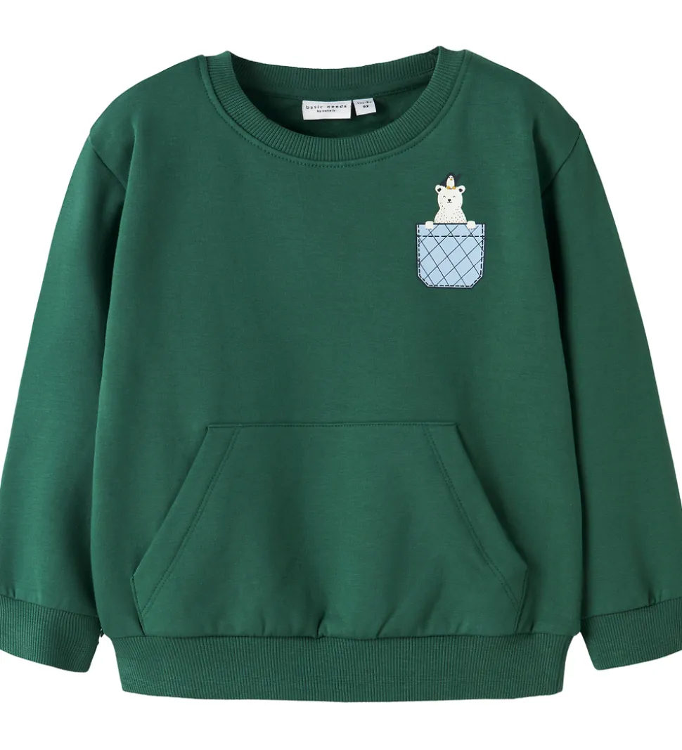 Name it Sweatshirt - NmmVugo - Bistro Green/Pocket Bear