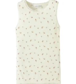 Name It Tanktop - Uld - NkfWang - Snow White/Small flowers